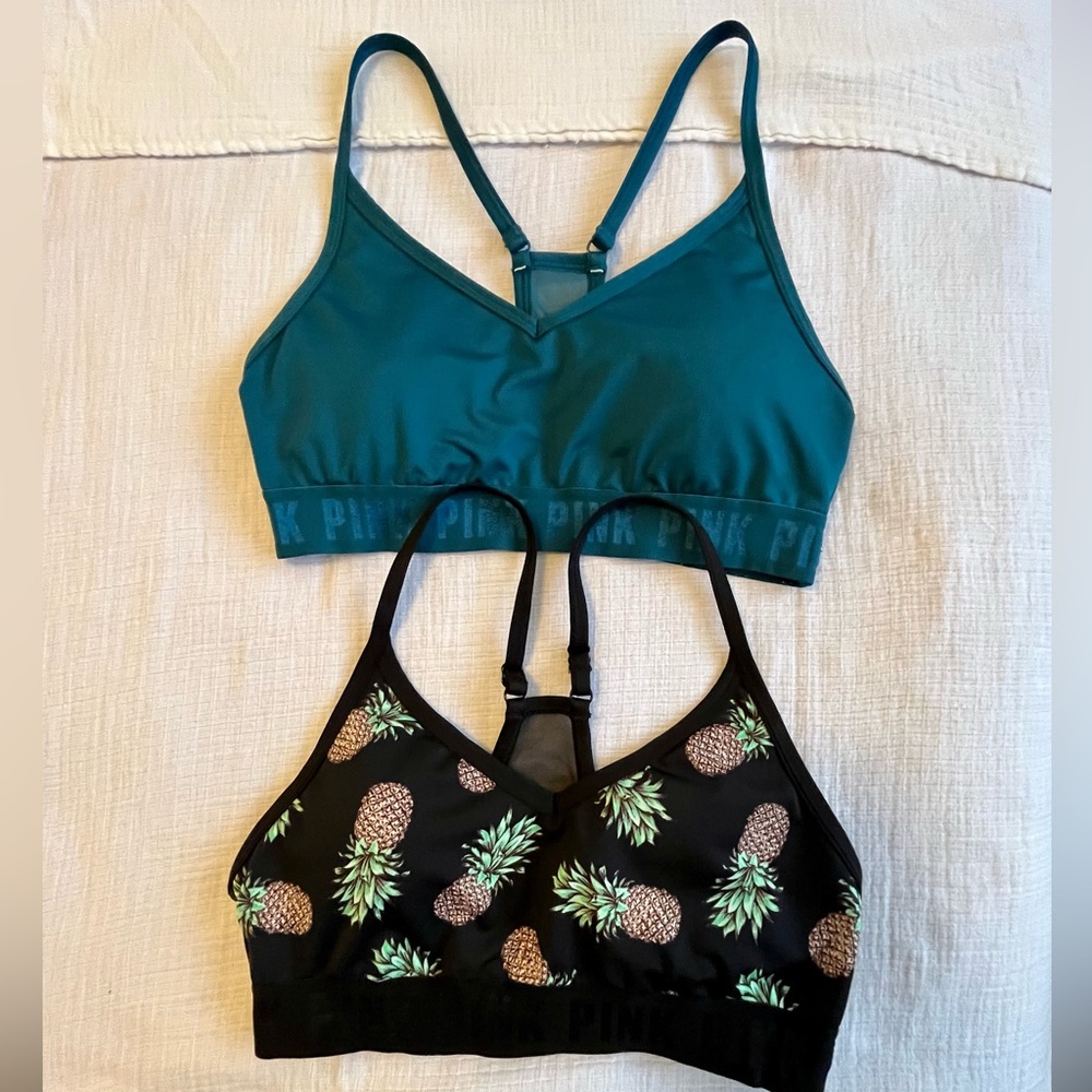 Bundle of 2 Victoria’s Secret Pink Sports Bras size medium